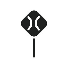 Poster - Narrow bridge ahead icon web design in vector
