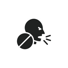 Poster - No Cough icon web design in vector