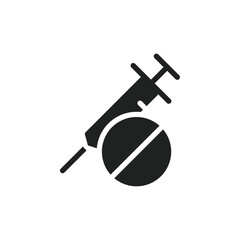 Poster - No vaccine icon web design in vector