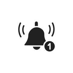 Poster - Notification bell icon web design in vector