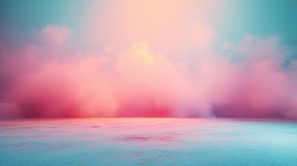 Aufkleber - Pastel gradient soft blur backdrop. Studio room product presentation banner. Dreamy, vintage atmosphere. Use for fashion, beauty eco product presentations. Suitable for website banners, social media