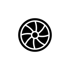 Aufkleber - Plane turbine icon web design in vector