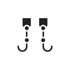Poster - Prosthetic leg icon web design in vector