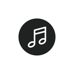 Poster - semiquaver note icon web design in vector
