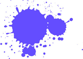 Poster - Purple paint splattering on white background. Creating vibrant artistic effect for creative projects. Stand out with dynamic. Modern. Messy yet stylish appearance. Add color and creativity to project.