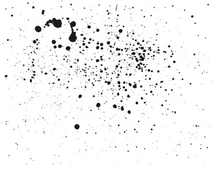 Poster - Captivating black ink splatters on white background for creative projects. Modern and versatile design with endless possibilities. Let your creativity flow.