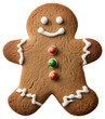 © OMD - Gingerbread man cookie with icing smile and buttons