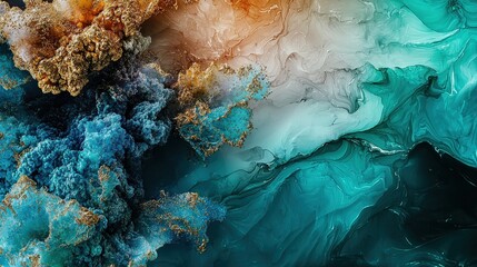 Poster - Exploring vibrant abstract digital art insights into color theory and creative perspectives in contemporary galleries
