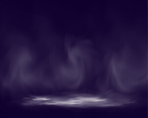 Poster - Realistic smoke, vape, fog, smog. Illustration of smoke on a transparent background.
