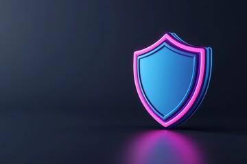 Poster - A simple shield icon featuring network nodes, representing cybersecurity.