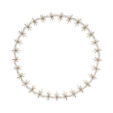 New year circle border transparent background