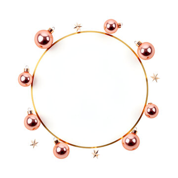 New year circle border transparent background