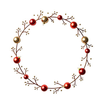 New year circle border transparent background