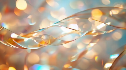 Poster - captivating strands of light dance elegantly in a soft, colorful background during a cheerful celebr