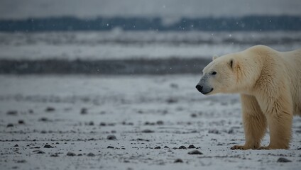 Canvas Print - Polar bear in Alaska.