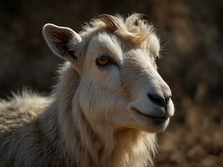 Wall Mural - Portrait of a goat.