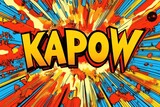 Colorful Comic Book Explosion Kapow Word Art