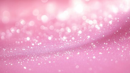 Aufkleber - Festive pink background with sparkling glitter. Dreamy atmosphere suitable for party or celebration. Soft light and glitter textures create elegant visual. Perfect for various design projects.