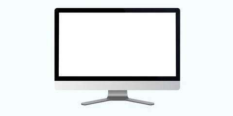 Poster - Realistic computer screen with blank display, isolated, display