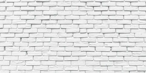 Wall Mural - White grunge brick wall texture background with rough and weathered surface, perfect for adding a distressed and urban feel to any design project, project, rough, white