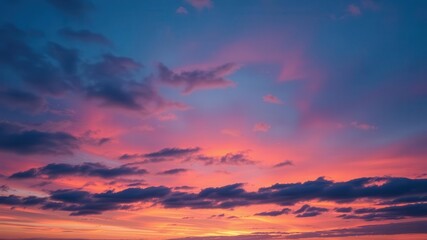 Wall Mural - Abstract and vibrant sky during sunset with colorful hues blending together, background, vivid, clouds