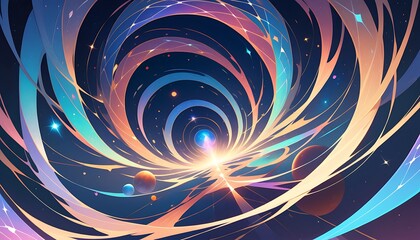 Poster - Infinite fractal realms where geometry dissolves into topological chaos, reality's fabric unravels like a celestial tapestry
