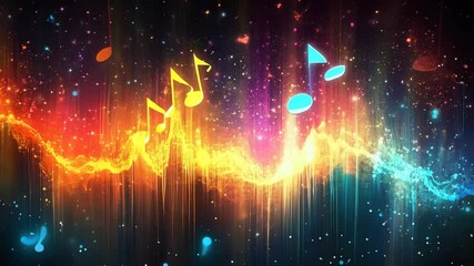 Wall Mural - music design background 4k video