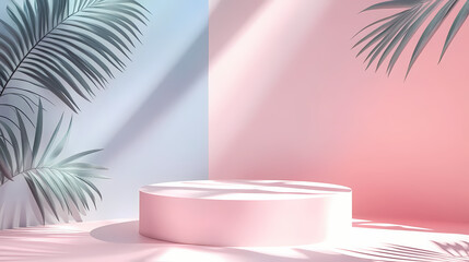 Wall Mural - white podium