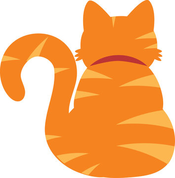 Cat pose from behind