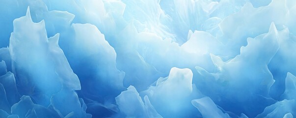 Poster - Abstract winter icy texture. Frozen blue crystal particles. Generative AI art. Frozen landscape. Winter scene. Beautiful abstract patterns. Ice formations. Frosty crystals. Cold winter. Cool shades.