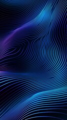 Poster - A mesmerizing abstract wave pattern in deep blue and purple hues, creating a sense of fluid motion and depth.