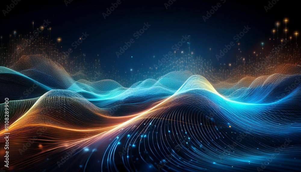 dynamic energy waves representing ai communication systems ai networks ...