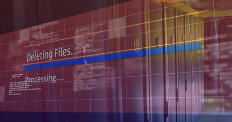 Poster - Image of data processing over server room