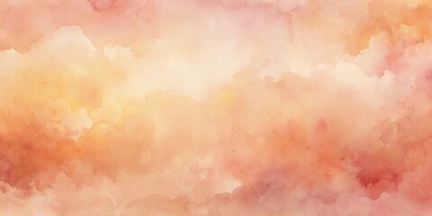 Aufkleber - Abstract Watercolor Background with Blending Colors of Peach, Yellow, and Red