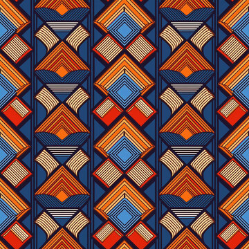 Geometric seamless pattern illustration. Seamless background pattern