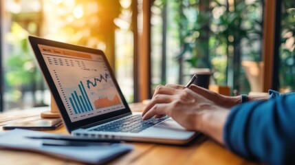 Poster - Financial Data Analysis on Laptop
