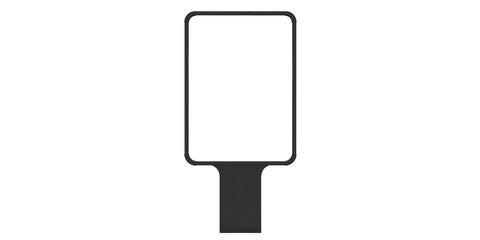 Wall Mural - street bilboard with empty white screen isolated on empty background premium png