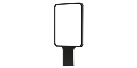 Wall Mural - street bilboard with empty white screen isolated on empty background premium png