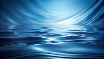 Aufkleber - Abstract blue waves with soft light and a subtle sheen creating a serene and calming background