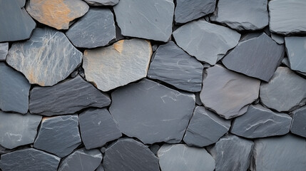 Wall Mural - Black stone or slate texture background 