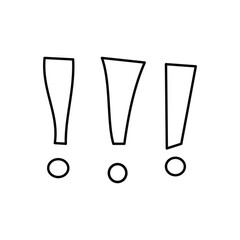 Poster - Exclamation mark icon. Attention symbol. Hazard warning sign. Hazard warning sign. 