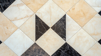Poster - Checkered medium size chess perspective floor black and white chessboard texture pattern surface isolated