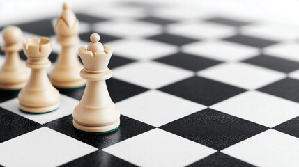 Poster - Checkered medium size chess perspective floor black and white chessboard texture pattern surface isolated 