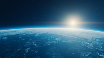 Poster - Cinematic planet earth view from the moon surface