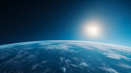 Poster - Cinematic planet earth view from the moon surface 