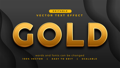 editable simple gold text effect in bold lettering