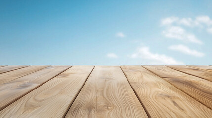 Poster - Empty room with white wall and wooden floor