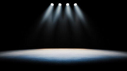 Poster - Empty studio room. Dark background. Abstract dark empty studio room texture. Product showcase spotlight background