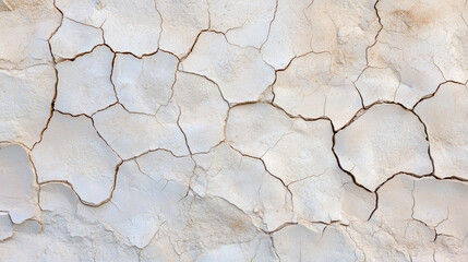 Landscape with cracked ground, cracked soil due to drought