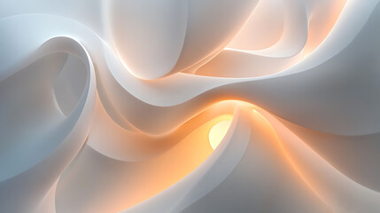 Aufkleber - Dynamic abstract waves digital art fluid design modern environment aesthetic viewpoint contemporary concept for inspiration